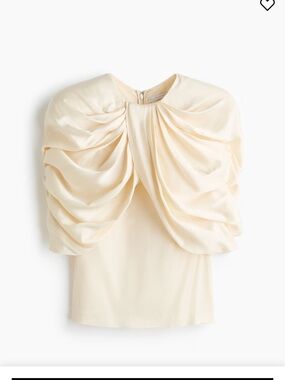 NWT! Stella McCartney x H&M Cream Draped Satin Top Size XS
